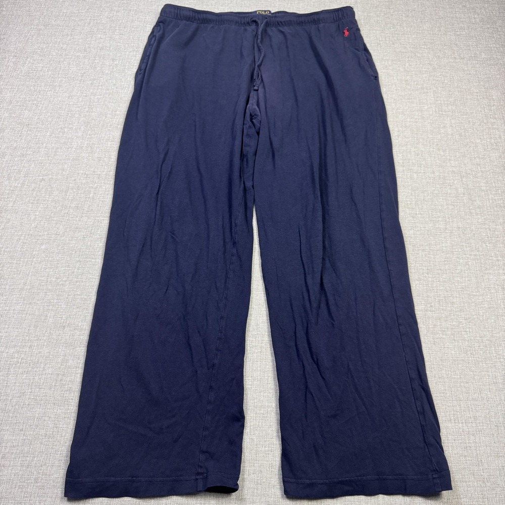Polo Ralph Lauren Lounge Pants Mens Large Blue Cotton Modal Jersey Drawstring